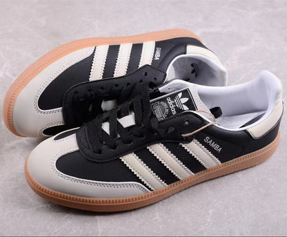 Smba Retro Contrast Sneaker – Black & Cream Gum Sole