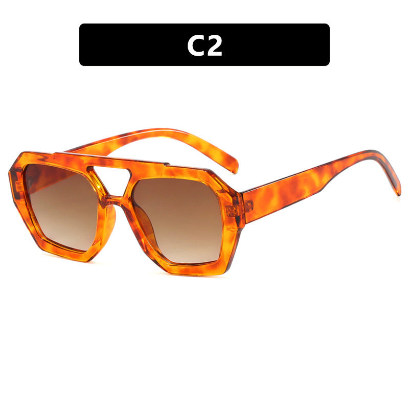 Leopard Print Oversized Sunglasses
