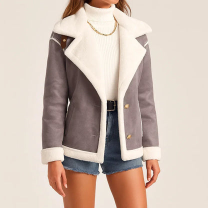 Veste Arden en peau lainée