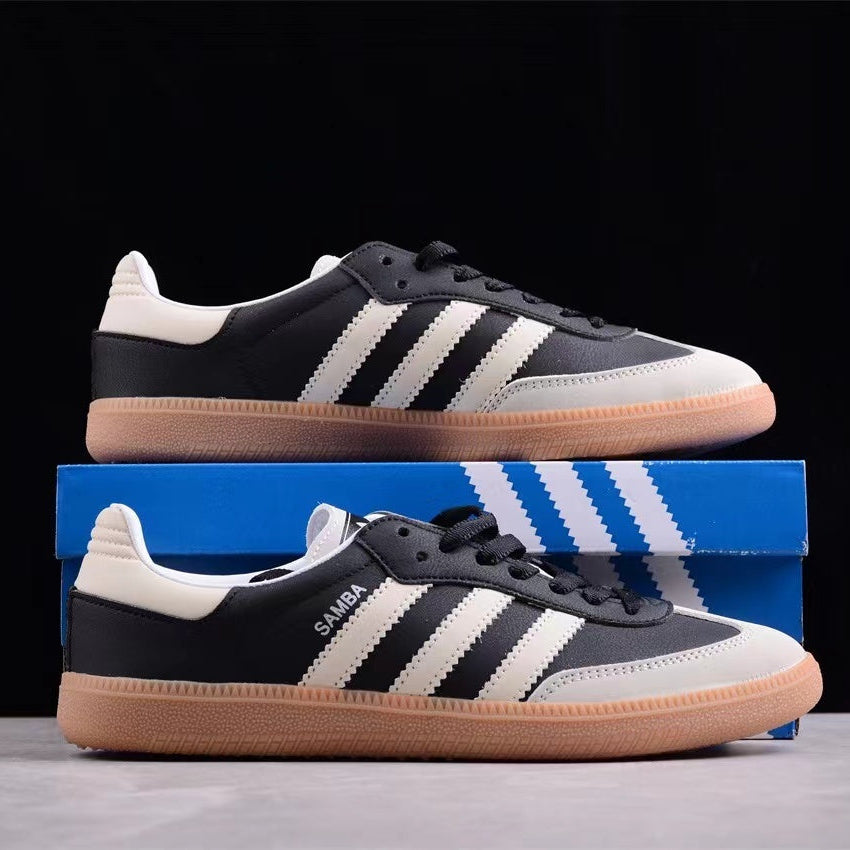 Smba Retro Contrast Sneaker – Black & Cream Gum Sole