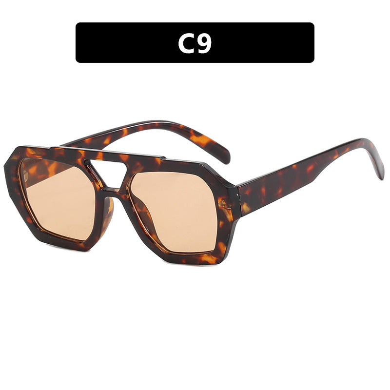 Leopard Print Oversized Sunglasses