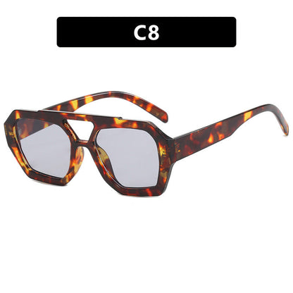 Leopard Print Oversized Sunglasses