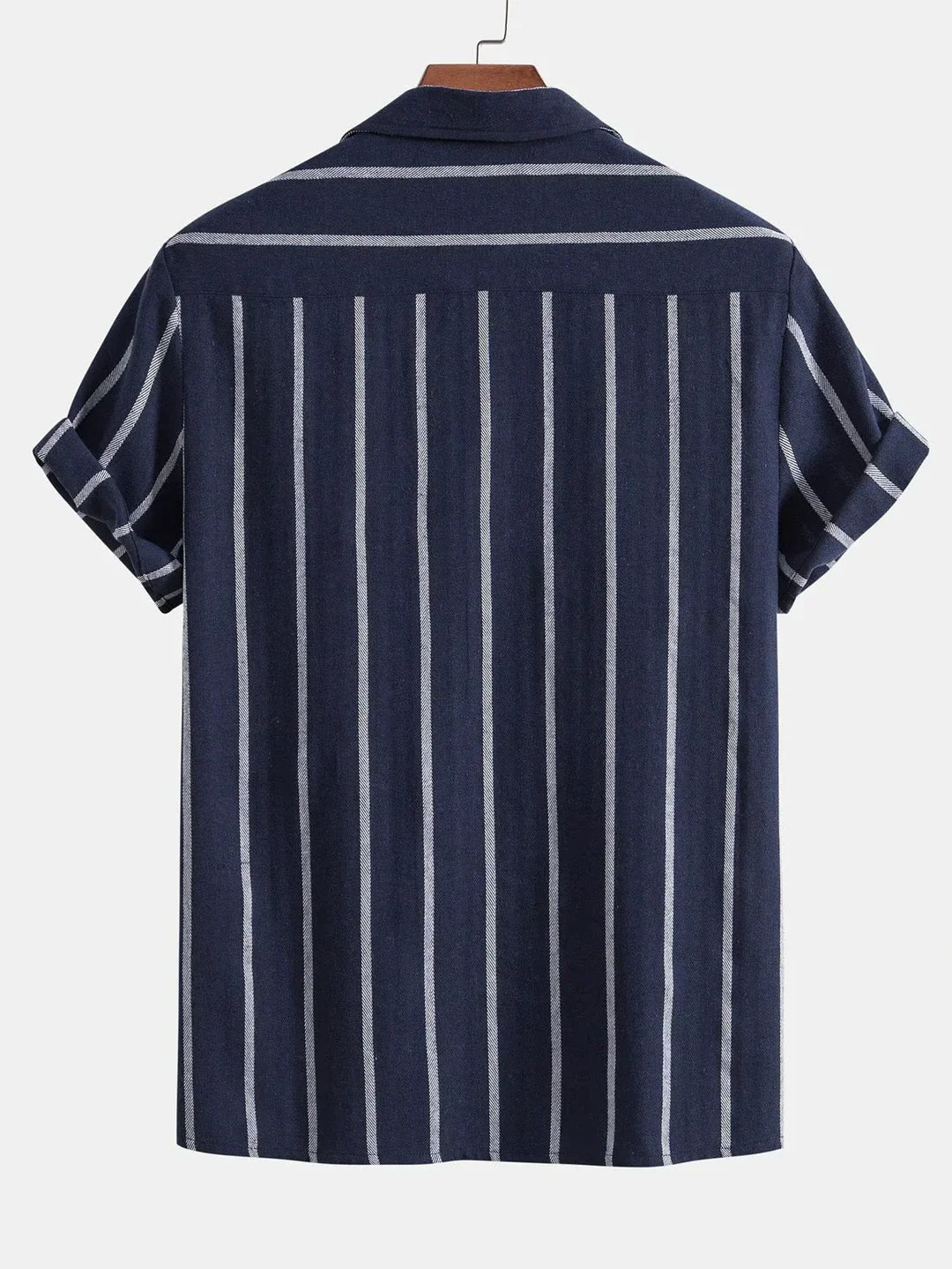 Men’s Striped Cuban Shirt & Shorts Set