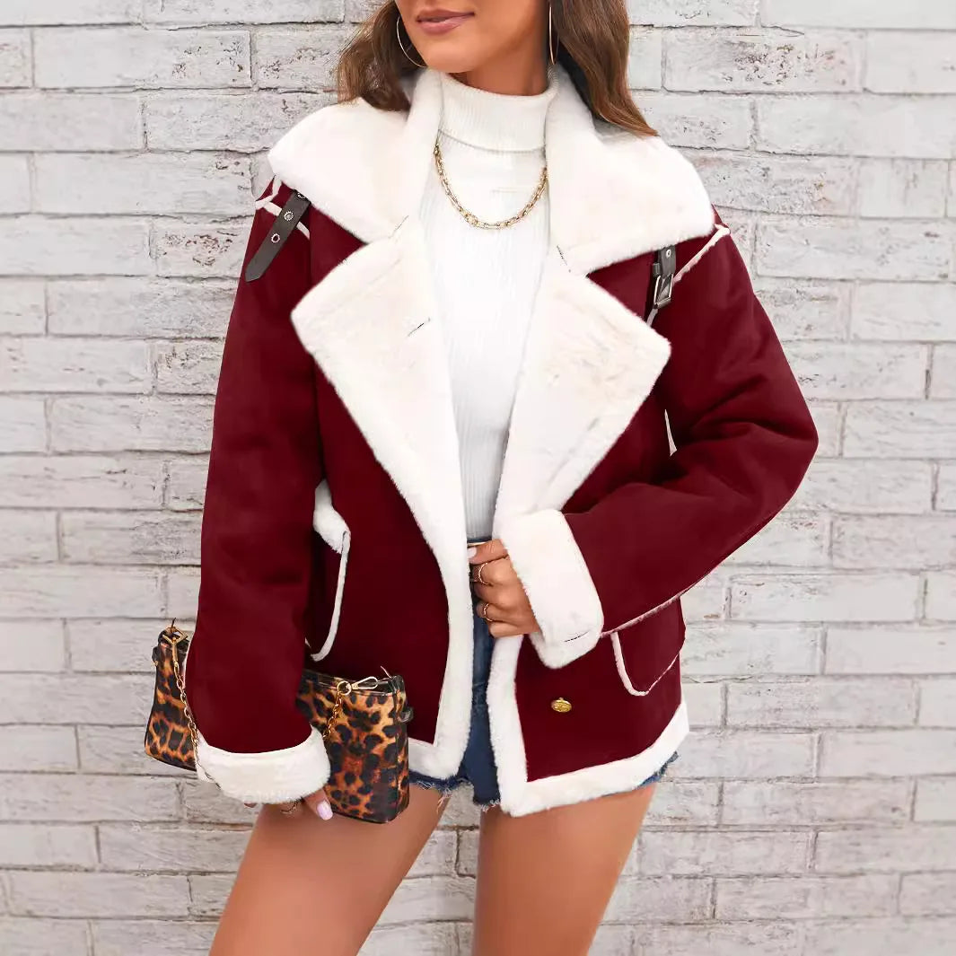 Veste Arden en peau lainée