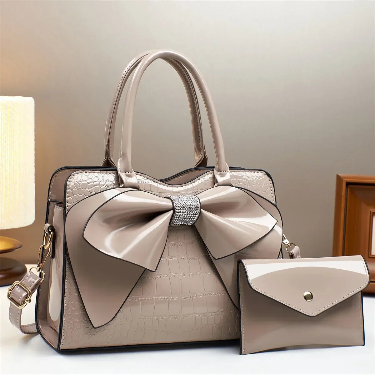Bow Embellished Handbag