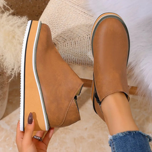 Adalene Wedge Ankle Boots