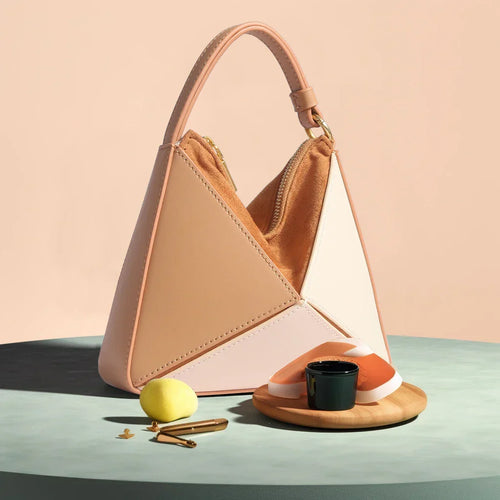 Sac à main pyramidal colorblock