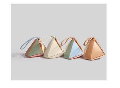 Sac à main pyramidal colorblock