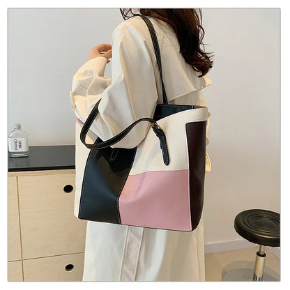 Cabas patchwork colorblock