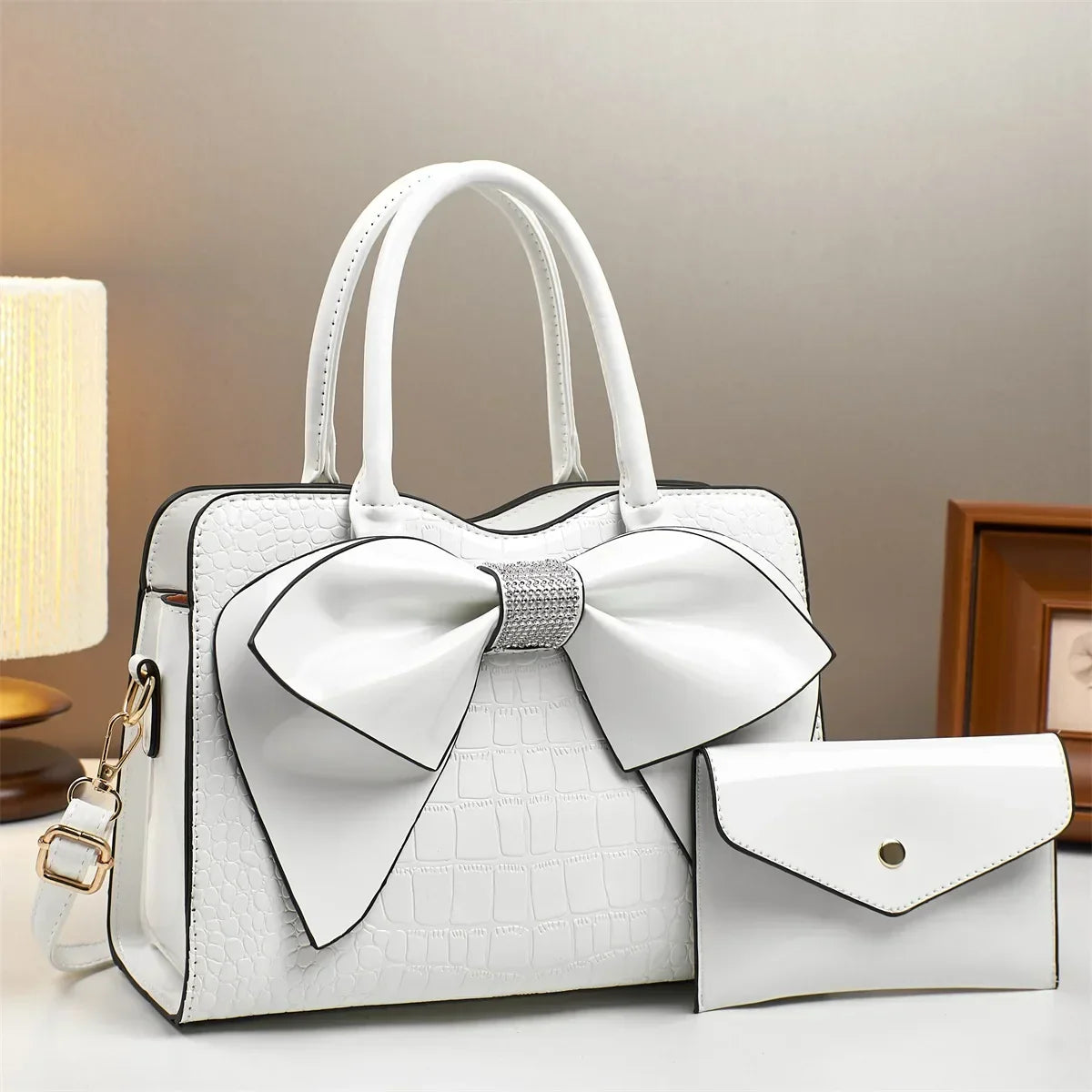 Bow Embellished Handbag