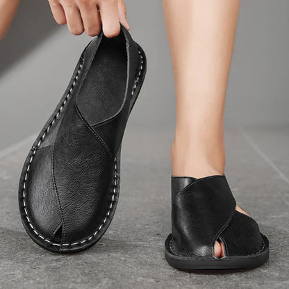 Sandales plates en cuir "Artisan Crossover"
