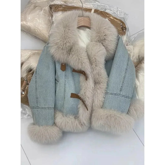 Veste Marlowe en peau lainée