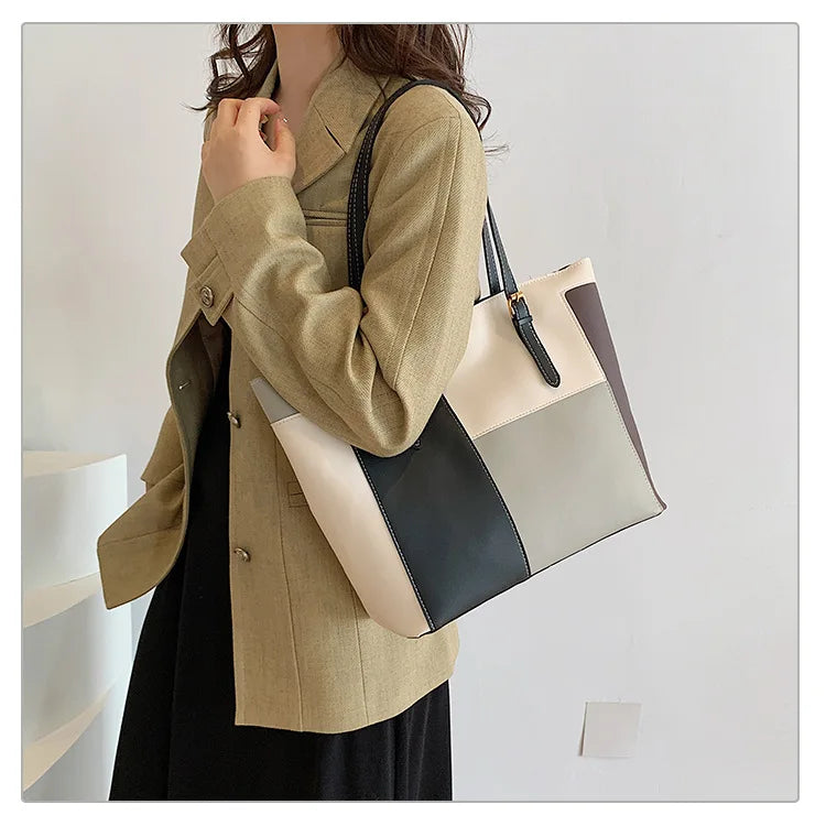 Cabas patchwork colorblock