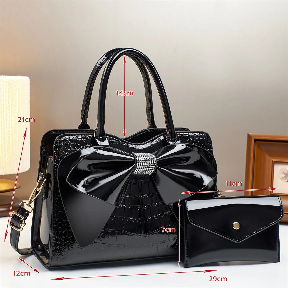 Bow Embellished Handbag
