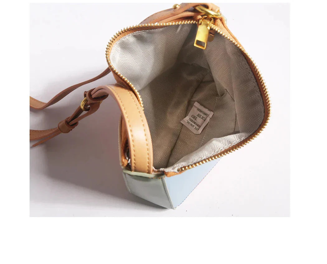Sac à main pyramidal colorblock