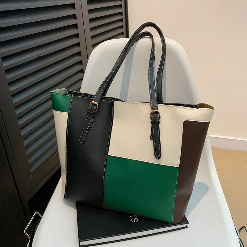 Cabas patchwork colorblock