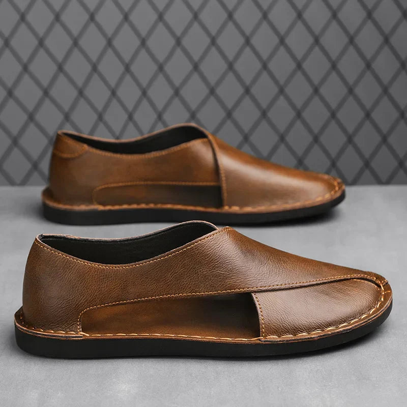 Sandales plates en cuir "Artisan Crossover"