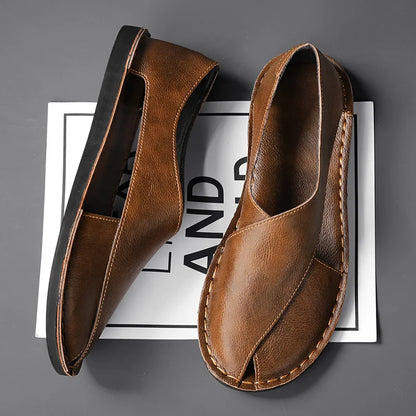 Sandales plates en cuir "Artisan Crossover"
