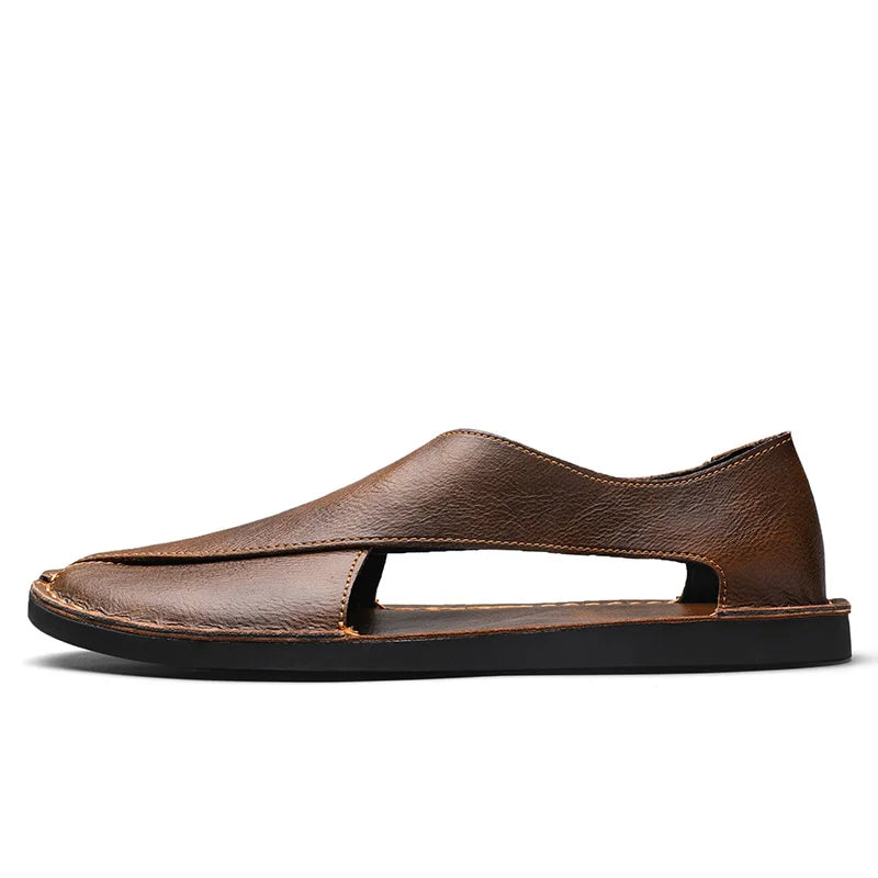 Sandales plates en cuir "Artisan Crossover"