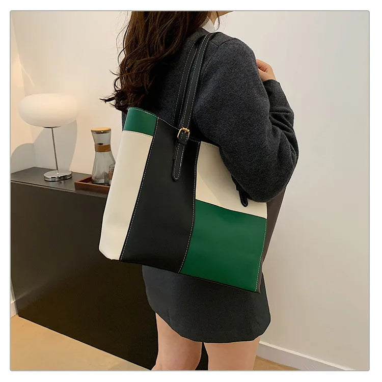 Cabas patchwork colorblock