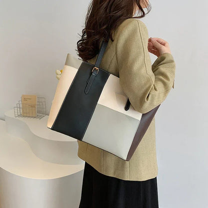 Cabas patchwork colorblock