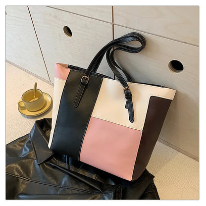 Cabas patchwork colorblock