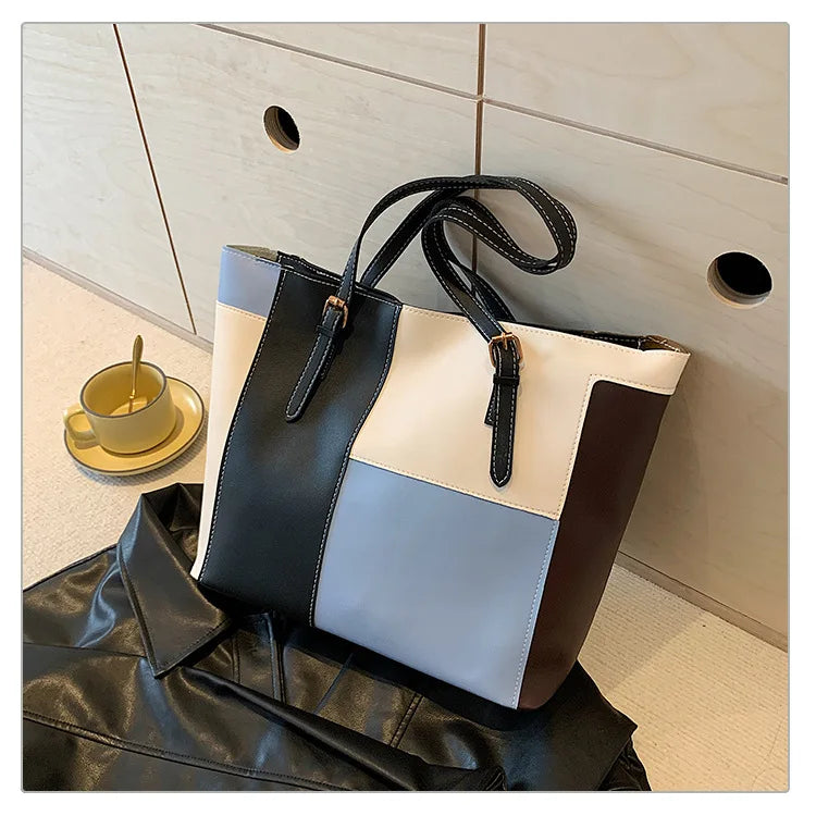 Cabas patchwork colorblock