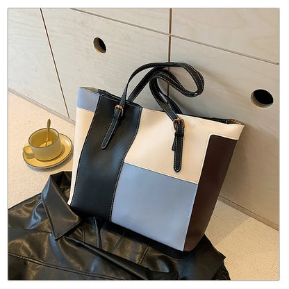 Cabas patchwork colorblock