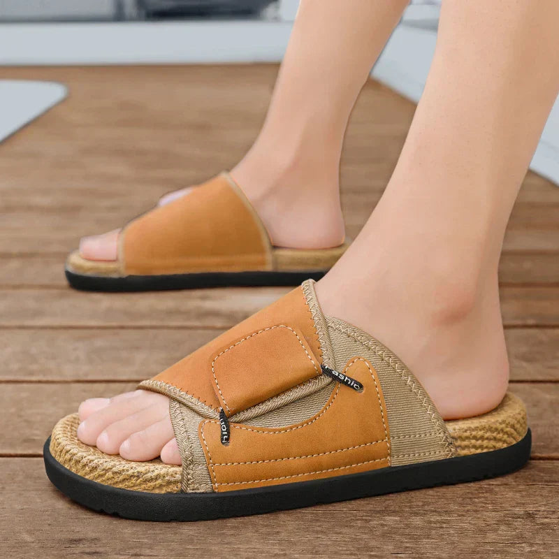 Ethan Leather Slides