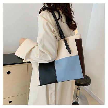 Cabas patchwork colorblock