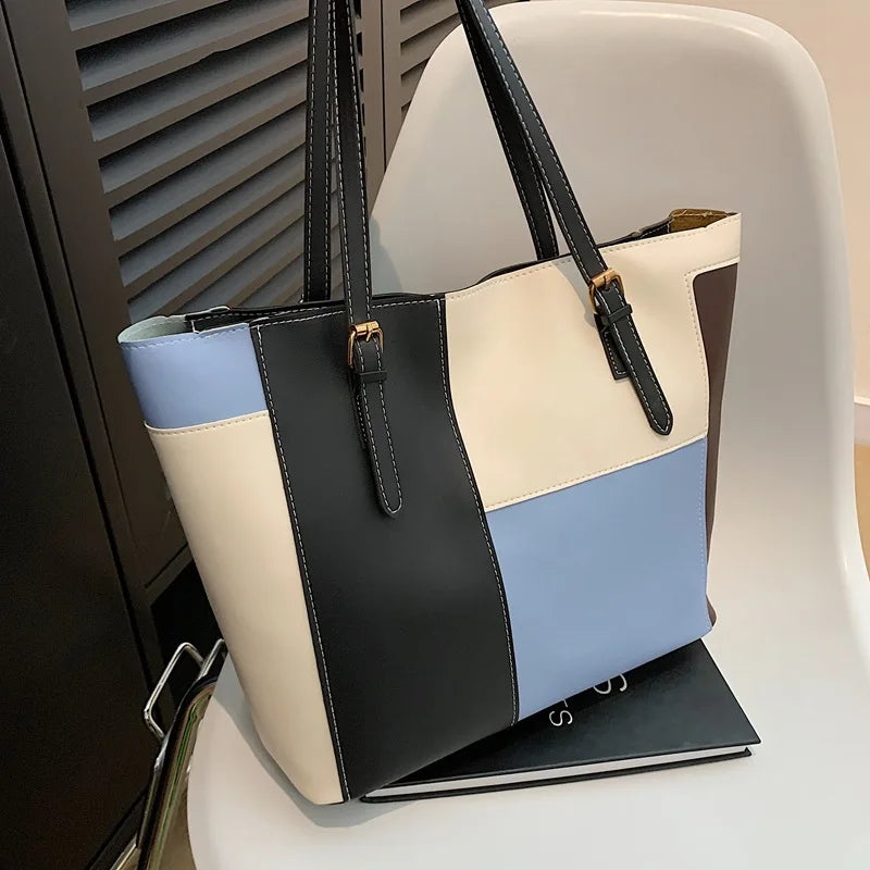Cabas patchwork colorblock