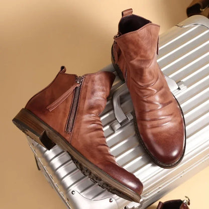 Bottes Chelsea en cuir véritable Enigma