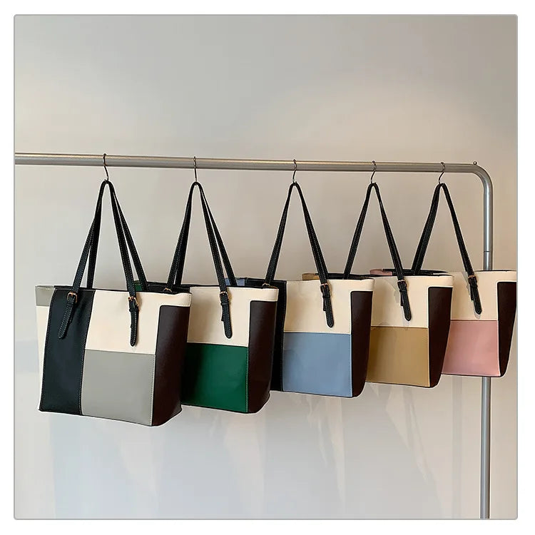 Cabas patchwork colorblock