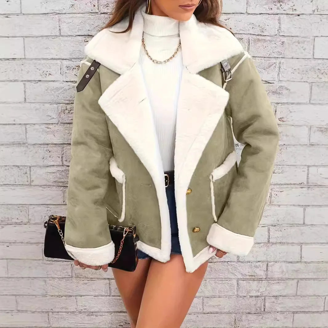 Veste Arden en peau lainée
