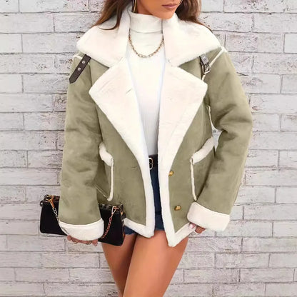 Veste Arden en peau lainée