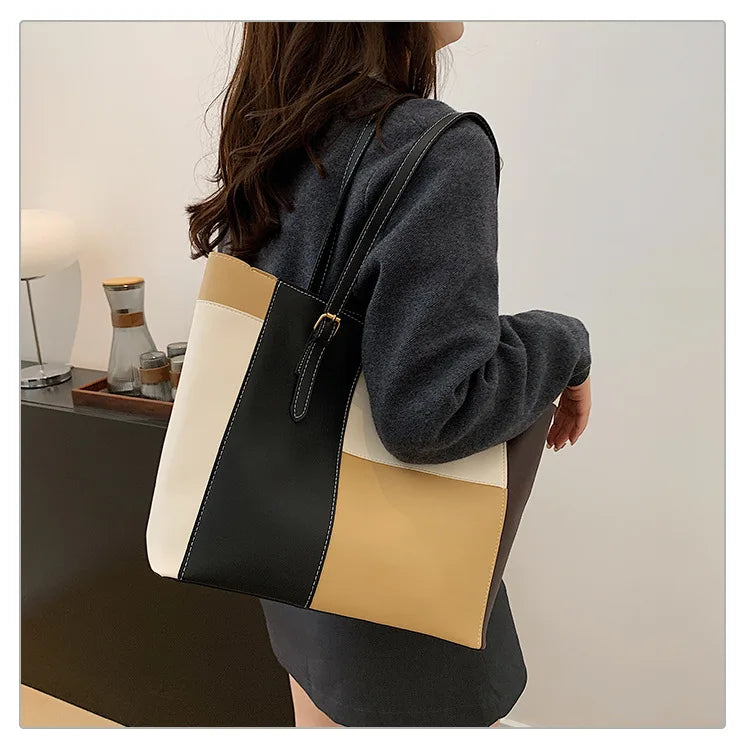 Cabas patchwork colorblock