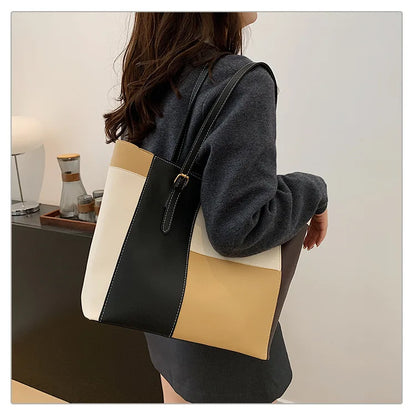 Cabas patchwork colorblock