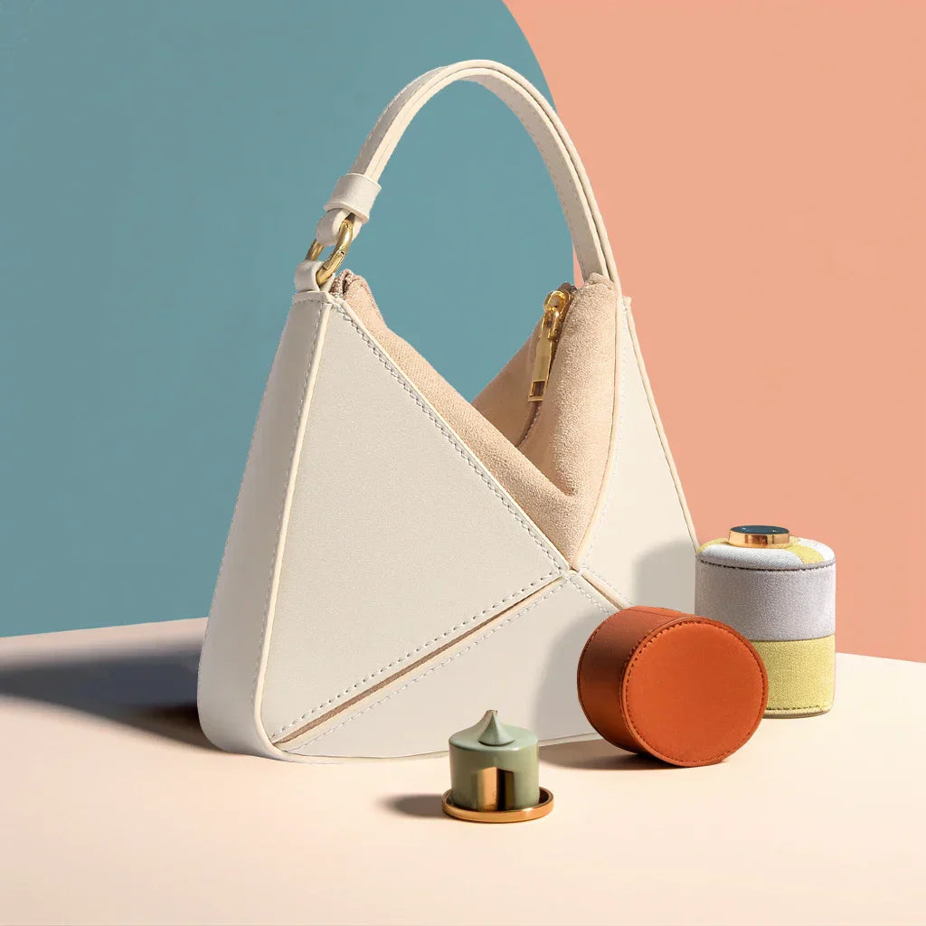 Sac à main pyramidal colorblock