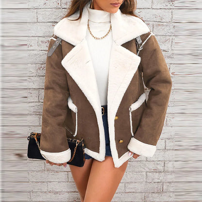 Veste Arden en peau lainée