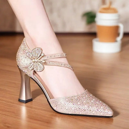 Talons à bride en cristal Celese