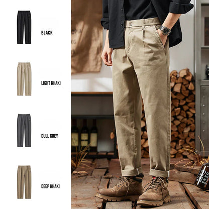 Pantalon taille haute rustique