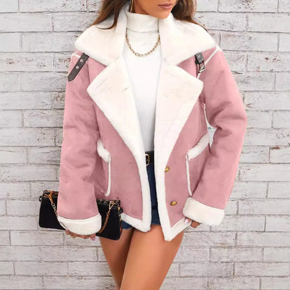 Veste Arden en peau lainée