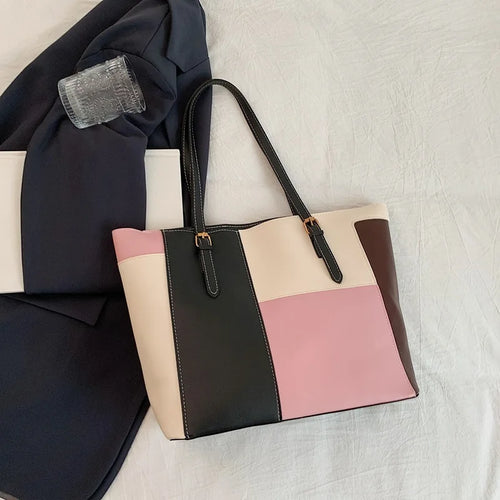 Cabas patchwork colorblock