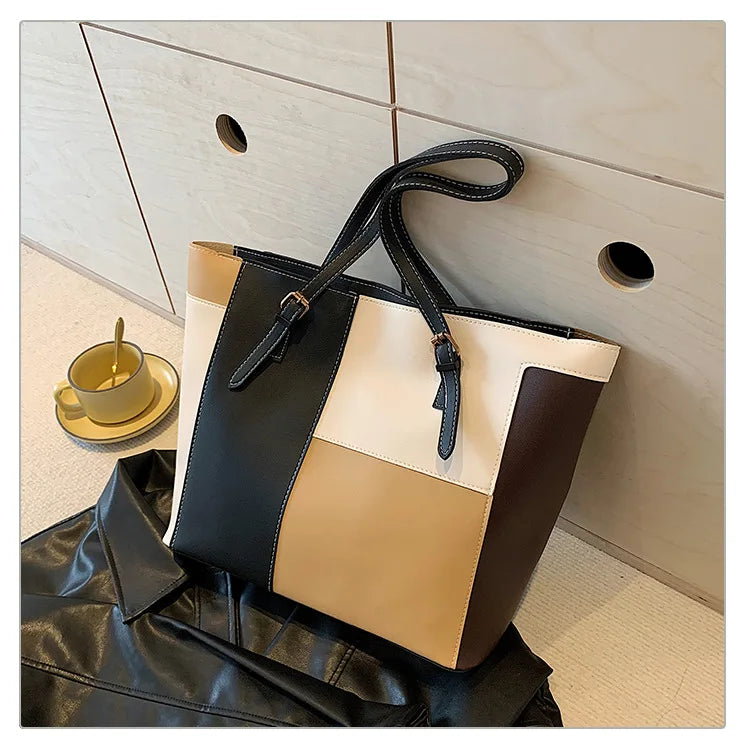 Cabas patchwork colorblock