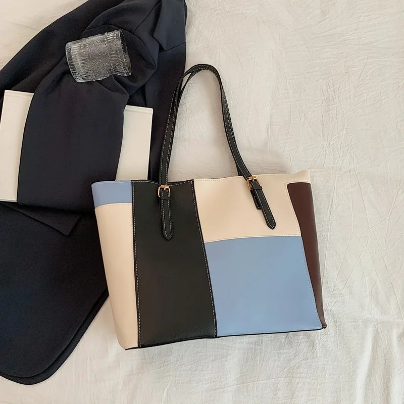 Cabas patchwork colorblock