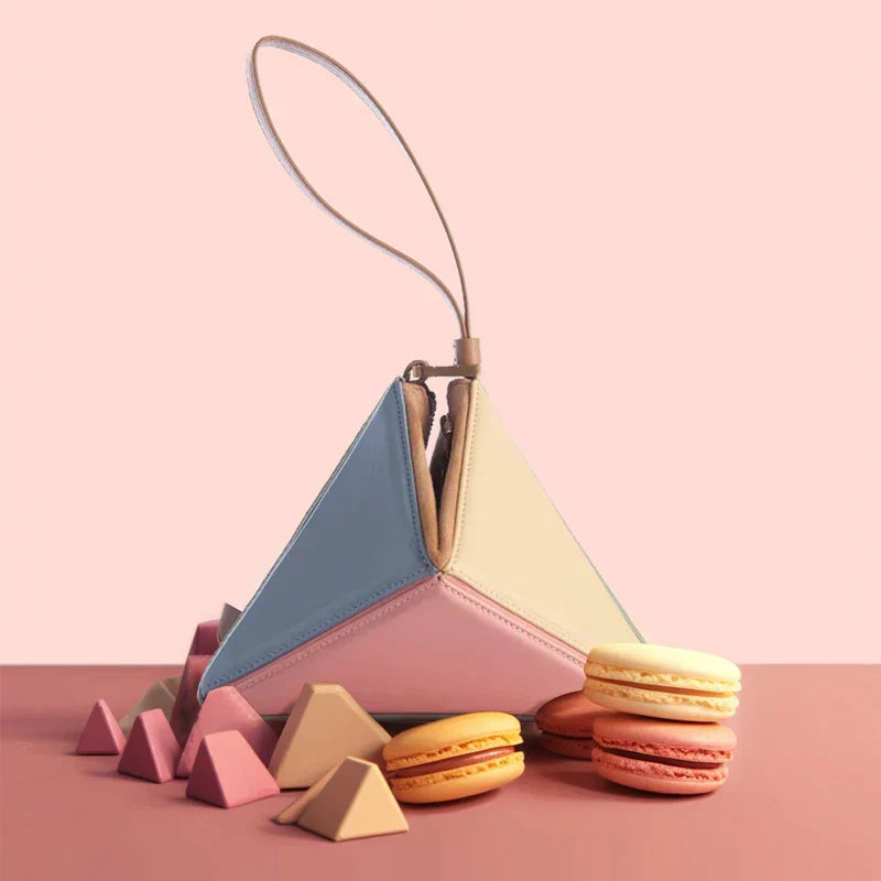 Sac à main pyramidal colorblock