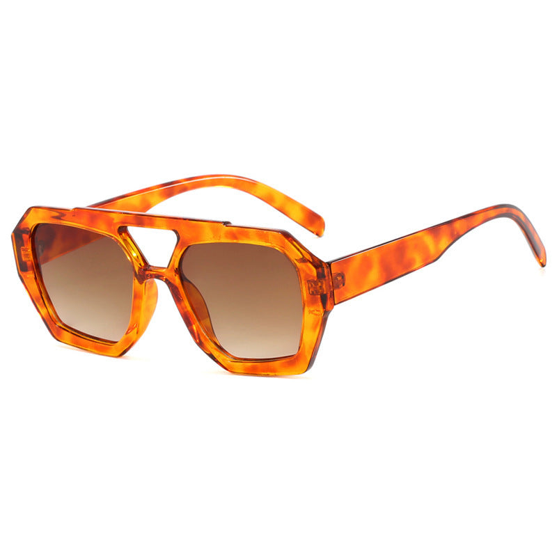 Leopard Print Oversized Sunglasses
