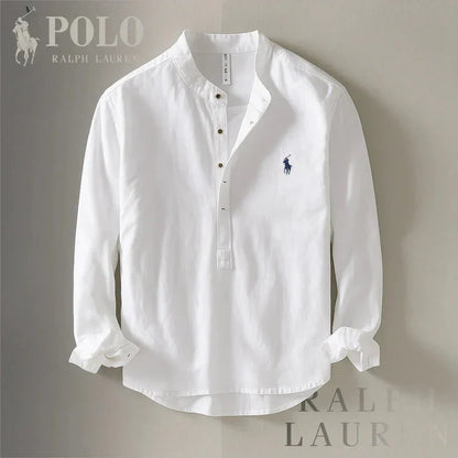 Chic Mandarin Collar Shirt