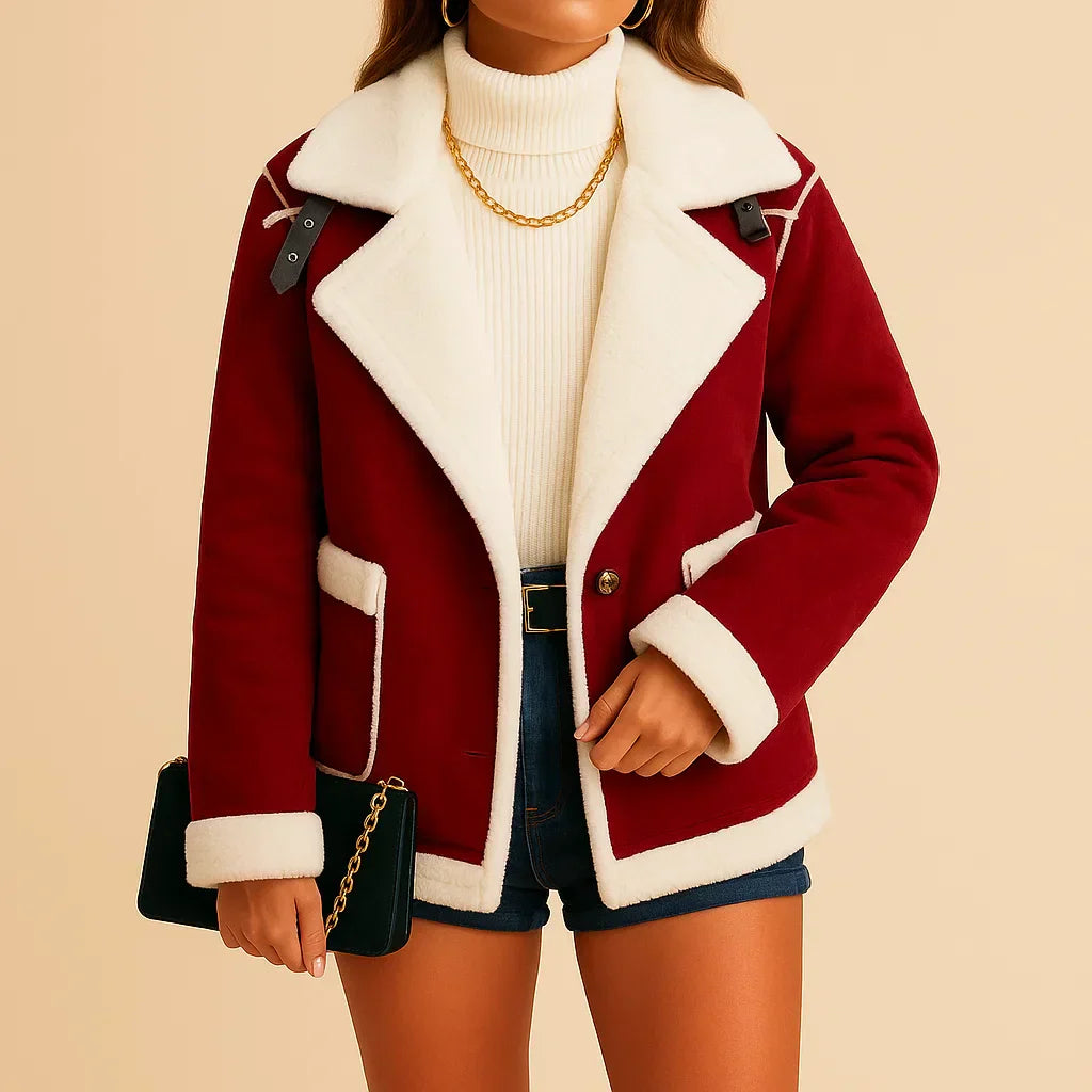Veste Arden en peau lainée
