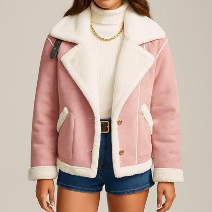 Veste Arden en peau lainée